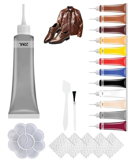 2026 New Advanced Leather Repair Gel, Vinyl Repair Kit for Car Seat, Professional Leather Repair Gel for Furniture, Multifunctional Couch and Jacket Repairs Kit (Gray)