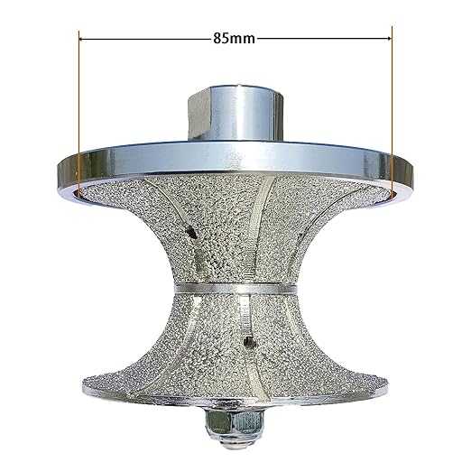 VANEPIC V50 2 inch Diamond Full Bullnose Profile Wheel Diamond Hand Profiler Router Bit Wheel Vacuum Brazed with 5/8-11 Thread for Grinder Polisher Granite Marble Concrete and Countertop Edge Shaping