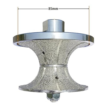 VANEPIC V50 2 inch Diamond Full Bullnose Profile Wheel Diamond Hand Profiler Router Bit Wheel Vacuum Brazed with 5/8-11 Thread for Grinder Polisher Granite Marble Concrete and Countertop Edge Shaping