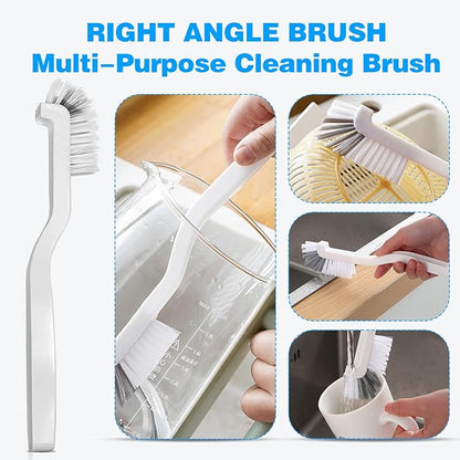 Multi-Purpose Hard Bristle Brush Set, Crevice Cleaning Brush Kit for Deep Cleaning Kitchen, Bathroom, Grout, Sink, Cup, Teapot, Bottle, Blender, Corners, Tight Spaces, 9 Pack