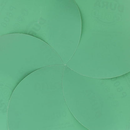 Dura-Gold Premium 6" Green Film PSA Sanding Discs - 600 Grit (Box of 25) - Self Adhesive Stickyback Sandpaper for DA Sander, Finishing Fine Cut Abrasive - Sand Automotive Car Paint, Woodworking Wood