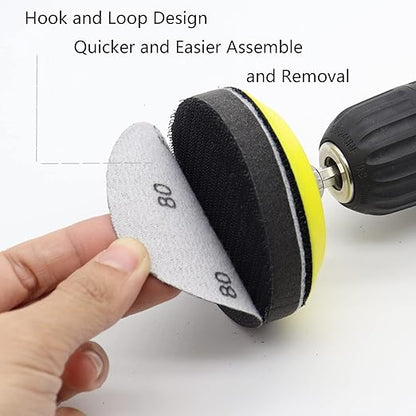 30pcs Sandpaper 3 inch Sanding Discs Hook and Loop 150 Grits Wet Dry Sandpaper for Random Orbital Sander Automotive Metal Sanding Polishing