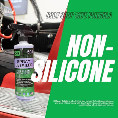 3D Spray Detailer - Silicone-Free Body Shop Detailer Spray for Freshly Painted Vehicles 16oz
