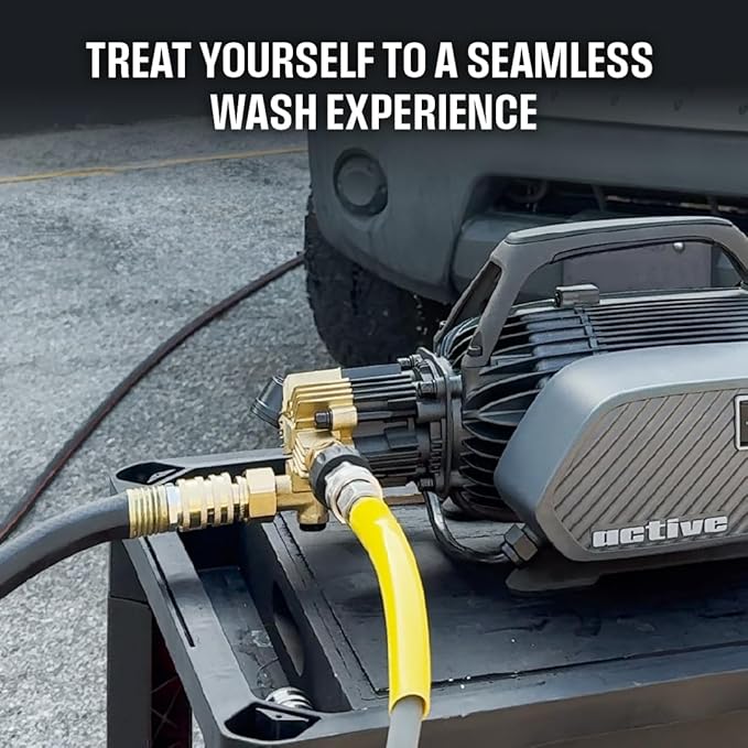 Active M22-14mm Pressure Washer Quick Connect Kit, 304 Stainless Steel M22-14mm to 3/8" Male to Female Quick Disconnect Kit for Power Washer Assembly