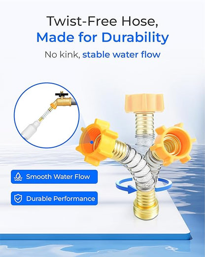 Waterdrop Hard Water Filter for Hose Car Wash, Water Deionizer for Car Washing, Window, Boat, Marine, Motorcycle, Yard Cleaning, Wash Spot Free, 4 Pack with 2 Hose Protector