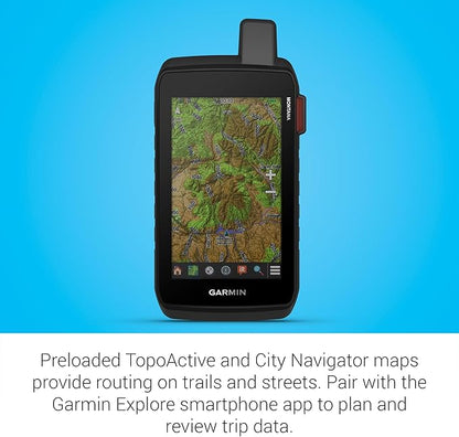 Garmin Montana® 710i, Rugged GPS Handheld Navigator with Built-in inReach® Technology for SOS and 2-way Texts in Remote Areas, 5” Touchscreen, Satellite Imagery and Maps for Routing on Roads or Trails