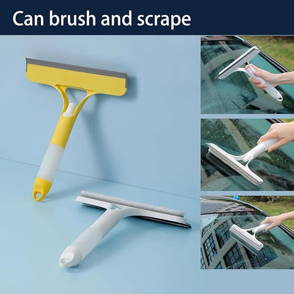3PCS 3-in-1 Car Spray Squeegee with Scraper & Scrubber | Window Cleaning Tool for Shower Glass, Car & Home | Multi-Purpose Cleaning Kit for Kitchen