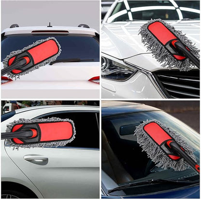 HARFINGTON Car Duster Brush Exterior Scratch Free Car Cleaning Brush High-Density Soft Auto Detailing Tool with Extendable Handle for Cars SUV Trucks Motorcycle Home Cleaning