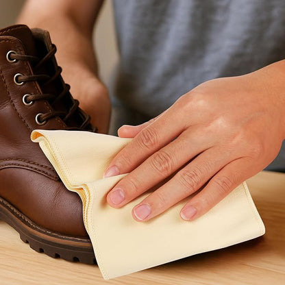 10 Pcs Shine Shoes Cloth Kit Polish Dauber Applicators Cleaning Leather Shoes Boots Microfiber Care Cloths Suede Cleaner