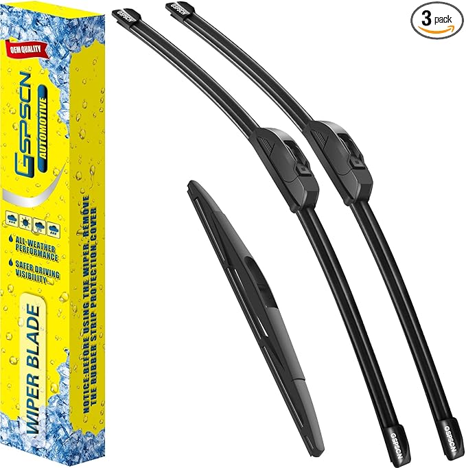GSPSCN 3 Wipers Replacement For Jeep Wrangler 2021 2020 2019 2018，Original Equipment Windshield Wiper Blades Set 16"+16"+12" (Set of 3)