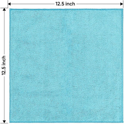 HOMEXCEL Microfiber Cleaning Cloth 12 Pack, 12.5 x 12.5 Inch Microfiber Towels for Cars, Ultra Absorbent Cleaning Rags, Lint Free Cleaning Towels for Household, Kitchen, Window, and Car, Multicolor