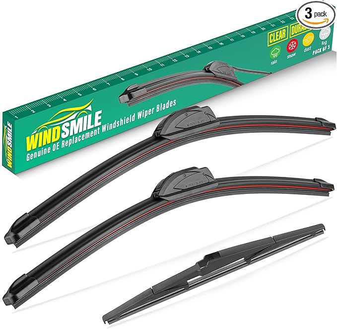 26" 20" 14" Windshield Wiper Blades Replacement for Chrysler Pacifica 2017-2024 / Chrysler Voyager 2020-2024 Premium All Weather Front Rear Wipers Set - OEM Quality (Pack of 3)
