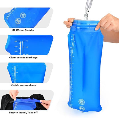 NEWISHTOOL Window Tinting Backpack with Electric Sprayer, 3L Capacity Water Bladder and 3.9 Feet Hose with Adjustable Nozzle Water Sprayer Bag for Automotive Glass Tinting, PPF Installing, Car Washing
