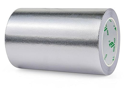 BOMEI PACK Adhesive Aluminum Foil Heat Shield Tape Barrier, Fiberglass Thermal Insulation Reflective Material High Temp Protection (7in*66ft)