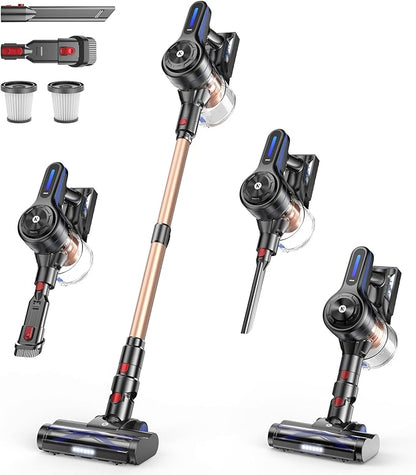 NADALY Cordless Vacuum Cleaner, 500W 40KPA Stick Vacuum with 45min Runtime, Anti-Tangle Vacuum Cleaners for Home, 1.5L Dust Cup, Rechargeable Wireless Vacuum for Hardwood Floor Carpet Pet Hair