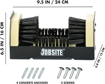JobSite The Original Boot Scrubber - All Weather Industrial Shoe Cleaner & Scraper Brush