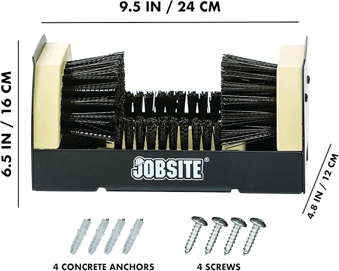 JobSite The Original Boot Scrubber - All Weather Industrial Shoe Cleaner & Scraper Brush - 2 Pack