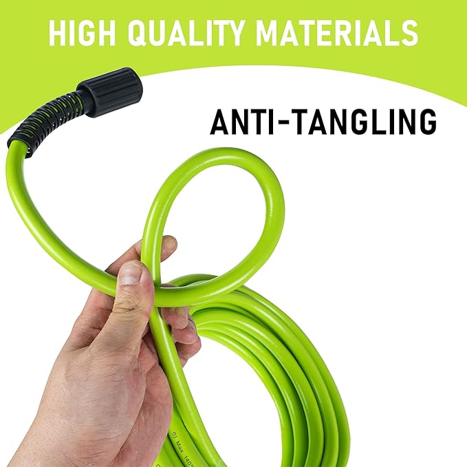 Hourleey Pressure Washer Hose 30 FT, 3600 PSI Flexible Kink Resistant Power Washer Hose Replacement, Pressure Hose Extension with 1/4" Quick Connect, Green