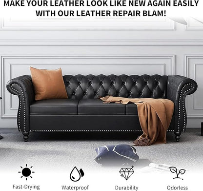 BSCPAM Black Leather Recoloring Balm with 100ml Mink Oil,Leather Couch Scratch Remover,Leather Repair kit for Vinyl Furniture and Car Interior,Leather Dye Paint,Mink Oil for Leather