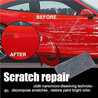 Nano Sparkle Cloth Car Scratch Remover with Scratch Repair Paste,Upgraded Nano Sparkle Cloth for Cars Scratches,Miracle Nano Cleaning Cloth Scratch Remover for Deep Scratch Repair on Car Paint