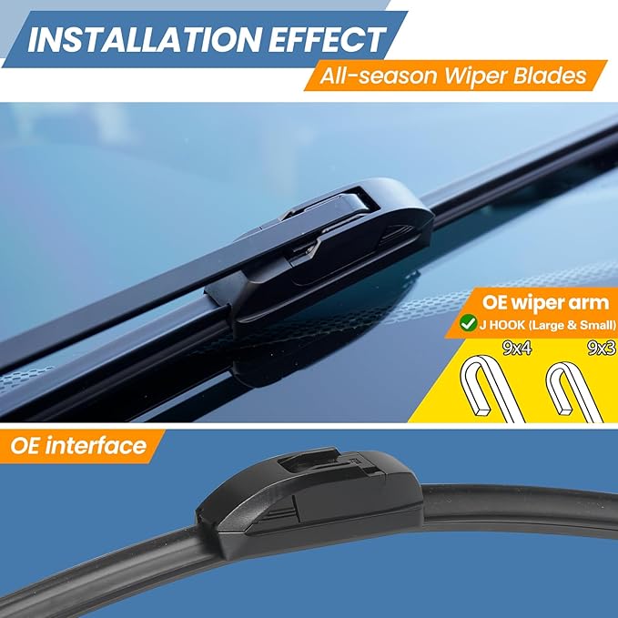 GSPSCN 3 Wipers For Nissan Murano 14-09 /Subaru Crosstrek 17-16，Impreza 16-12，WRX 18-12，XV 16-13，XV Crosstrek 15-13，Original Equipment Windshield Wiper Blades 26"+16"+12"(Set of 3)