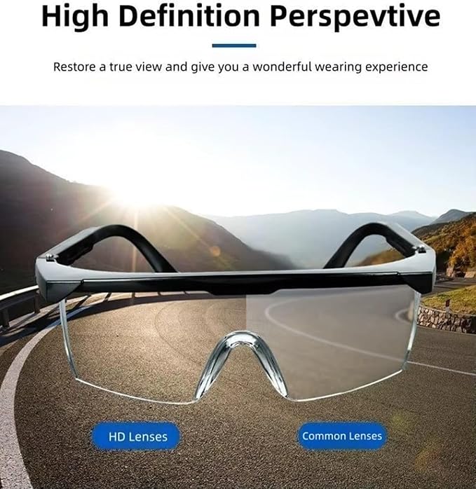 Euxor, Safety Glasses Goggles (2 Pack) Shattered Proof, ANSI Z87.1 & EN 166 UV Resistant, Wide Frame Scratch Resistant Eye Shield Black Frame Wear over Glasses Adjustable temples Unisex.