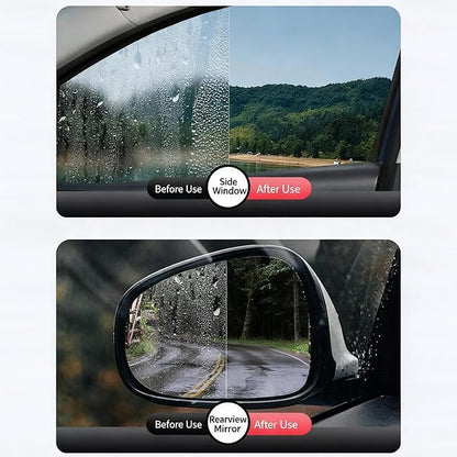 Automotive Oil Film Cleaning Brush,Anti-Fog Clear Vision Glass Cleaner,Car Windshield Cleaner for Water Spots and Grime,Improves Glass Clarity and Visibility(2Pcs)