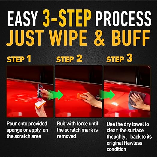 Car Scratch Remover for Vehicles, Scratch Repair and Swirl Remover, Car Paint Scratch Remover & Restorer Kit, Polishing Wax Scratch Remover for Vehicles