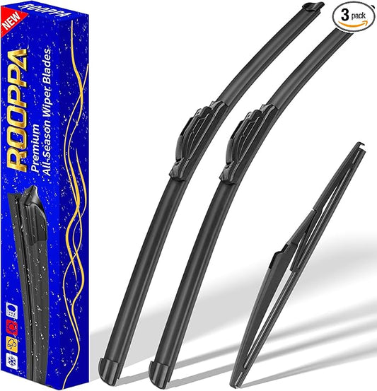 3 wipers Replacement for Hyundai Palisade 2020-2023, Windshield Wiper Blades Original Equipment Replacement - 26"/20"/12" (Set of 3) U/J Hook