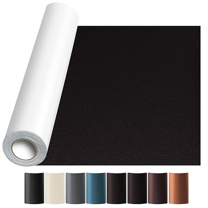 JuCheng Leather Repair Kit -Leather Repair Patch Self-Adhesive Waterproof Patch & Glue for Furniture, Car Seats, Sofa, Couch, Vinyl - Instant Fix for Tears & Scratches (Dark Brown, 17X158 inch)