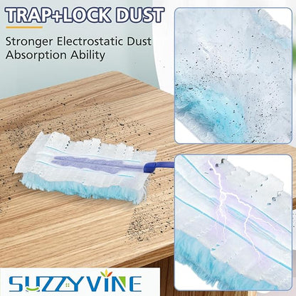 SUZZYVINE Disposable Duster Refills for Swiffer Duster Heavy Duty Electrostatic Duster Heads,Total 20 Count