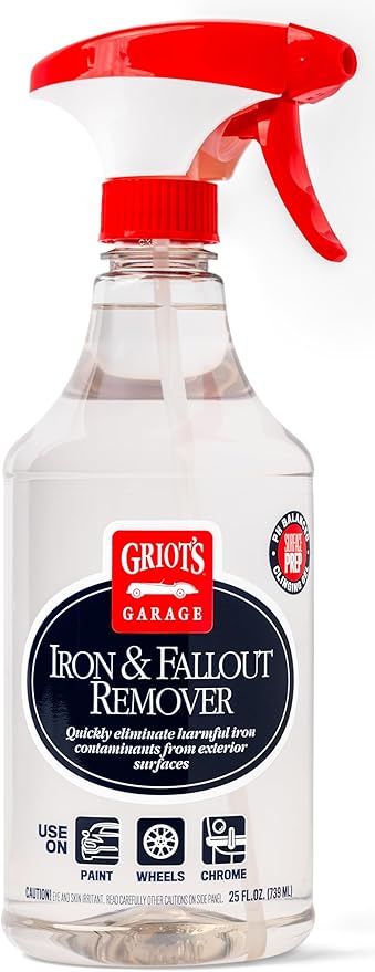 Griot's Garage Iron and Fallout Remover for Car Detailing and Cleaning, Remove Rust, Embedded Debris and Fallout from Multiple Exterior Surfaces 10847, 25oz