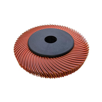Radial Bristle Brush, 6 in x 1/2 in x 1 in, 320# Brown, 1SET， with Reduction Sleeve