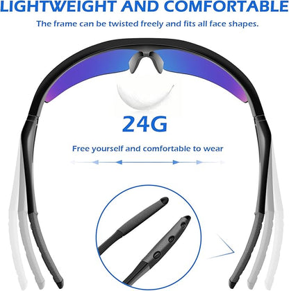 OXG Safety Glasses for Men Women, Impact & Scratch Resistant ANSI Z87.1 Safety Goggles Eye Protection UV-Block