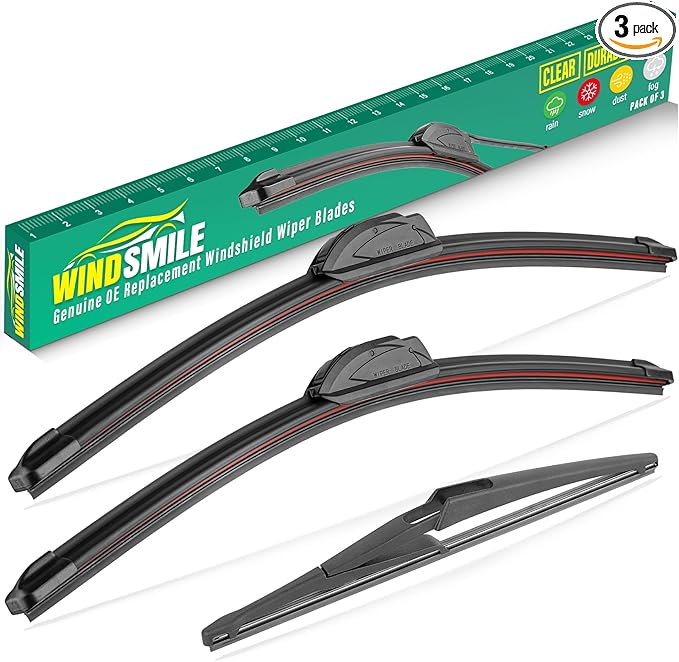 28" 18" 12" Windshield Wiper Blades Replacement for Nissan Rogue Sport 2017 2018 2019 2020 2021 2022 Premium All Weather Front Rear Wipers Set - OEM Quality (Pack of 3)