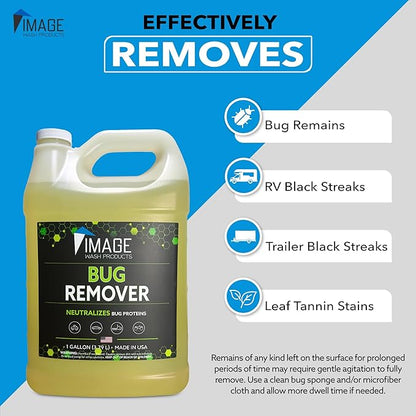Image Wash Products Bug Remover – (1 Gallon) Best Bug Remover for Cars/Truck Exterior | Bug Cleaner for Vehicles, Car Bug Remover Spray, Bug Off Car Cleaner, Bug Wash for Cars