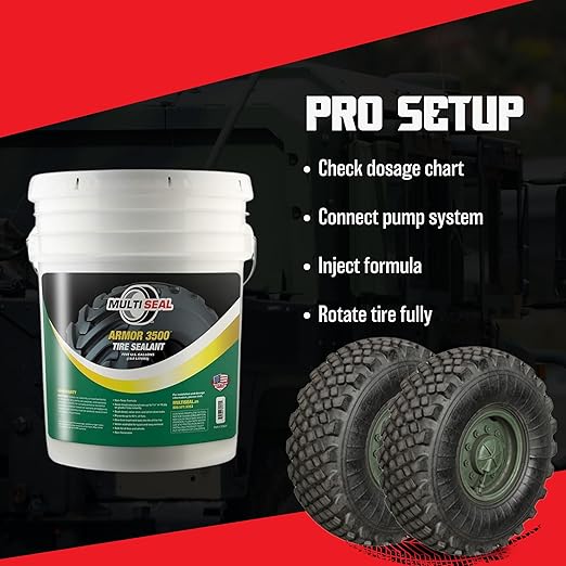 MULTI SEAL ARMOR 3500 - Our Highest Grade Industrial Tire Sealant Designed for The Most Hazardous & Extreme Operating Environments, 5-Gallon Pail