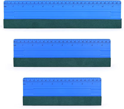 EHDIS Large Vinyl Squeegee Window Tint Tool 3PCS Big Size Felt Edge Wrap Scraper for Vinyl Graphic Decal Car Wrapping Applicator Wallpaper Smoothing (Blue)