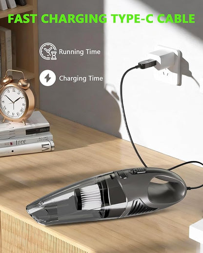 Jeagfen Handheld Vacuum Cordless, 11KPA Strong Suction & 25 Mins Runtime Brushless Motor, Rechargeable Car Vacuum Cleaner with 2 HEPA Filter/Multi-Accessories/Lightweight, for Home/Car/Office Cleaning