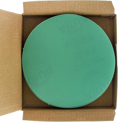 Dura-Gold Premium 5" Green Film Sanding Discs - 800 Grit (Box of 50) - Hook & Loop Backing Sandpaper Discs for DA Sanders, Finishing Extra Fine Cut Abrasive - Sand Automotive Paint, Woodworking Wood