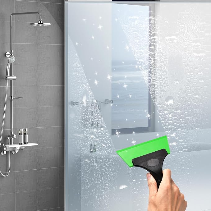 Worldity 3 Pack Window Tint Squeegee Kit with Non-Slip Handle, Small Squeegee for Auto, Car, Tile, Glass, Mirror, Shower