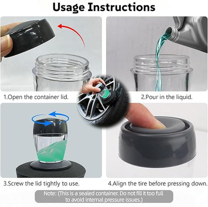 Flow Tire Shine Applicator,Reusable Car & Truck Tire Dressing Applicator,Works with All Tire Shine & Gels,Professional Car Detailing Tool