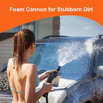 Pressure Washer 5000PSI Power Washers Powered with 33ft Hose, 4 Nozzle and Foam Cannon, Powerwashers Cleaner Machine for Home, Cars, Orange