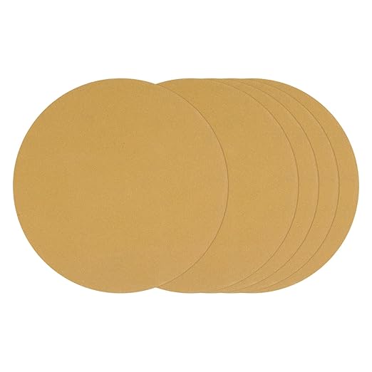 Kozelo 10 Pcs Sanding Discs 8-7/8 Inch 180 Grit Hook and Loop Random Orbital Sandpapers Suitable for Drywall Sander Wood Metal Furniture, Yellow