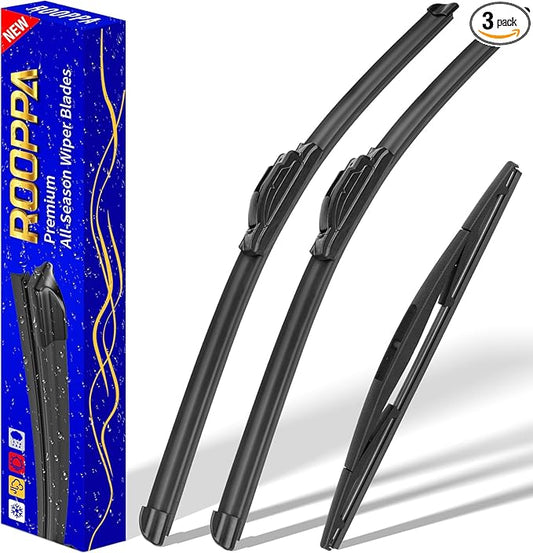3 wipers Replacement for Mitsubishi Outlander 2014-2020, Windshield Wiper Blades Original Equipment Replacement - 26"/18"/12" (Set of 3) U/J Hook