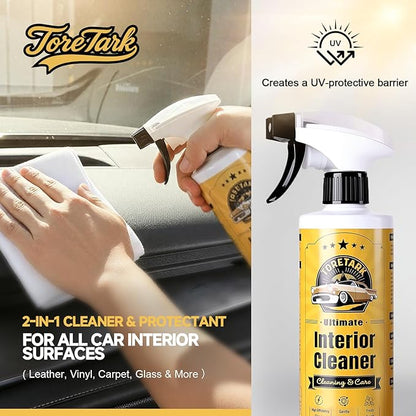 Deep Clean Interior Car Cleaner Kit for Tesla, 2-in-1 Foam & Mist Modes Car Upholstery Cleaner for BMW Accessories All Surface 16 Fl Oz Cleaning Kit Interior for Mercedes Benz Car Accessories
