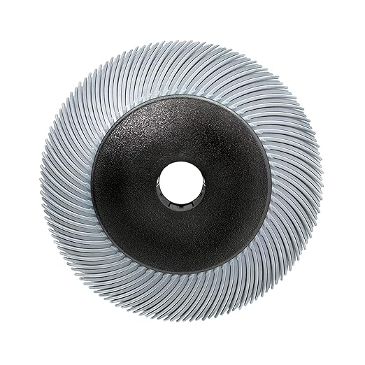 Radial Bristle Brush, 6 in x 1/2 in x 1 in, 120# White, 1SET， with Reduction Sleeve