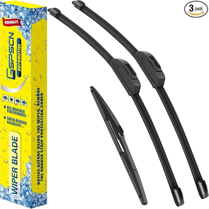 GSPSCN 3 Wipers For Chrysler Grand Caravan 2024-2021，Pacifica 2022-2017 Voyager 2024-2017，Premium Original Equipment Windshield Wiper Blades Set 26"+20"+14" (Set of 3)