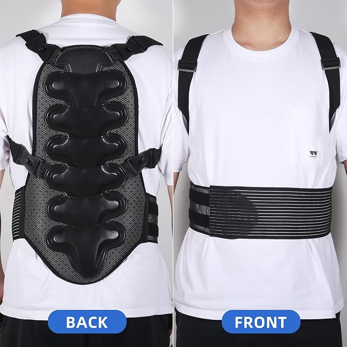 Cienfy Back Spine Protector Anti-Fall Protective Gear for Snowboarding, Skateboarding, Skating and Skiing
