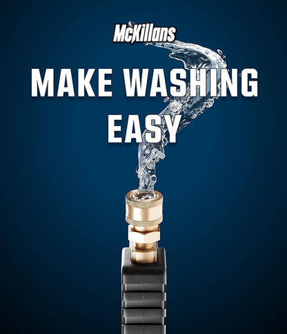 McKillans® Short Pressure Washer Gun with Replacement M22 Inlet - High Pressure Water Handle with 1/4” Quick Connector Coupler - Power Washer Gun Compatible with Foam Cannon - Car Wash Foam Gun